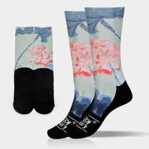 Casual Lotus Painting Micro Crew Men Women Unisex Socks